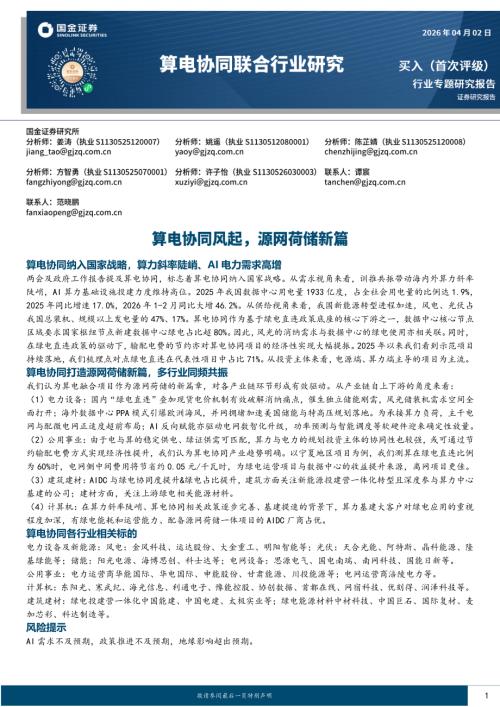 【国金证券】算电协同联合行业研究：算电协同风起，源网荷储新篇-260402（41页）.pdf