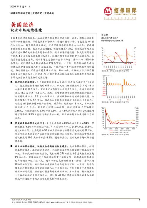 【招银国际】美国经济：就业市场延续稳健-260511（6页）.pdf