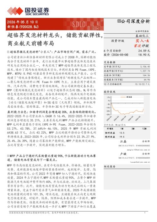 新恒泰-920028-A股公司研究报告：超临界发泡材料龙头储能贡献弹性商业航天前瞻布局-260510（21页）.pdf