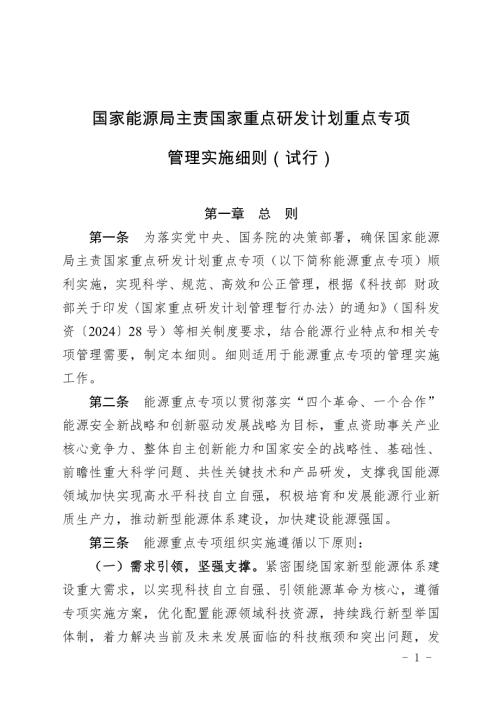 2025年国家能源局主责国家重点研发计划重点专项管理实施细则（试行）（29页）.docx
