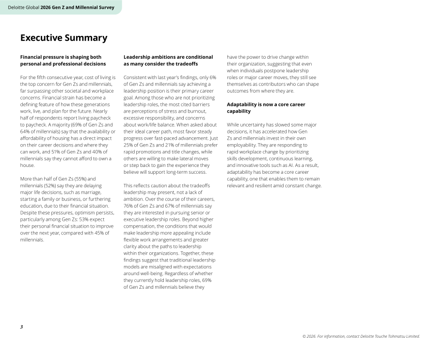 德勤（Deloitte）：2026年全球Z世代与千禧一代调研报告（英文版）（53页）.pdf_第3页