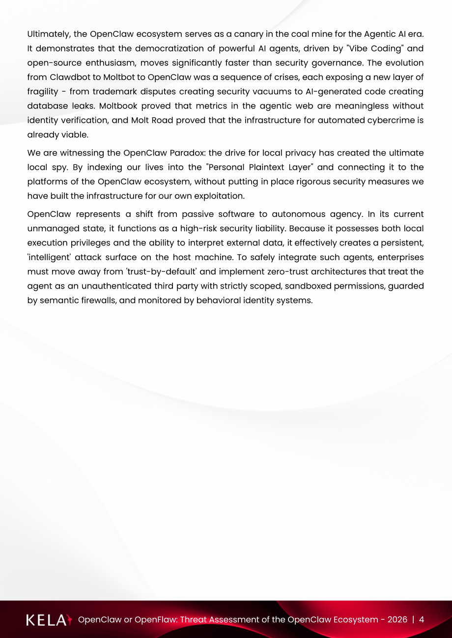 KELA：2026 OpenClaw or OpenFlaw：OpenClaw 生态威胁评估报告（英文版）（29页）.pdf_第4页
