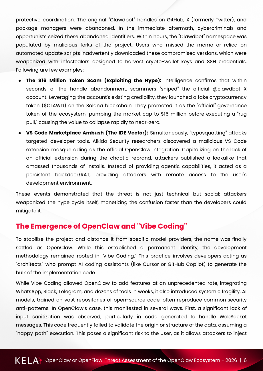 KELA：2026 OpenClaw or OpenFlaw：OpenClaw 生态威胁评估报告（英文版）（29页）.pdf_第6页