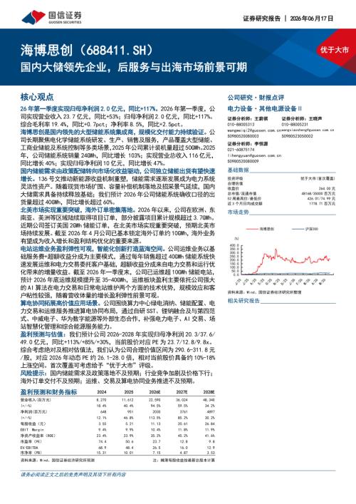 海博思创-688411-A股公司研究报告：国内大储领先企业后服务与出海市场前景可期-260617（24页）.pdf
