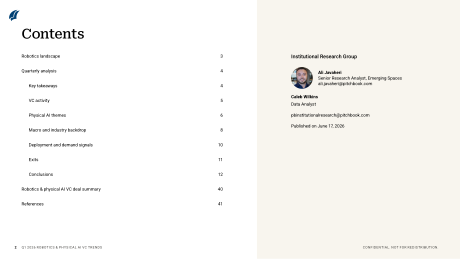 PitchBook：2026年第一季度机器人与物理 AI 风险投资趋势报告（英文版）（22页）.pdf_第2页