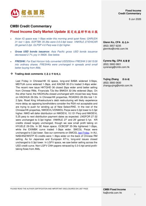 【招银国际】Fixed Income Daily Market Update-260608（7页）