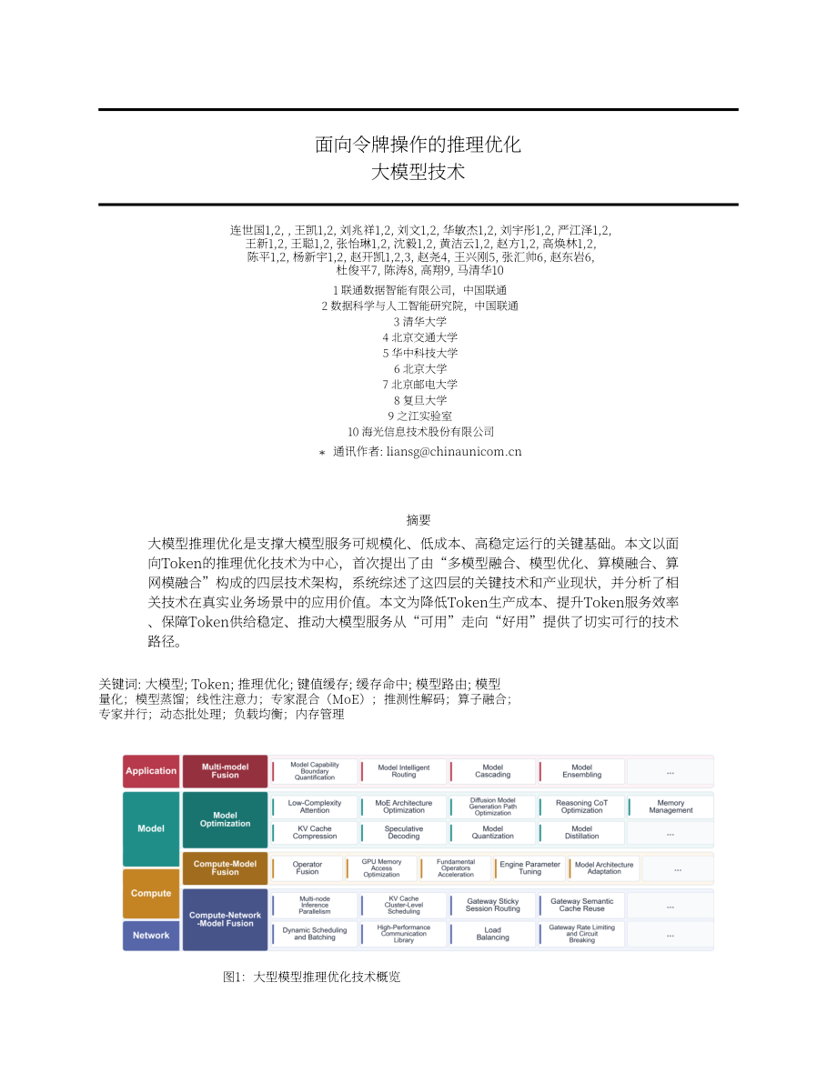 联通数智：2026面向Token（词元）运营的大模型推理优化技术白皮书（英文版）（62页）.pdf_第1页
