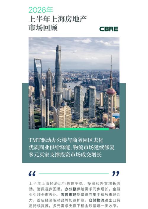 世邦魏理仕：2026年上半年上海房地产市场回顾报告（20页）.pdf