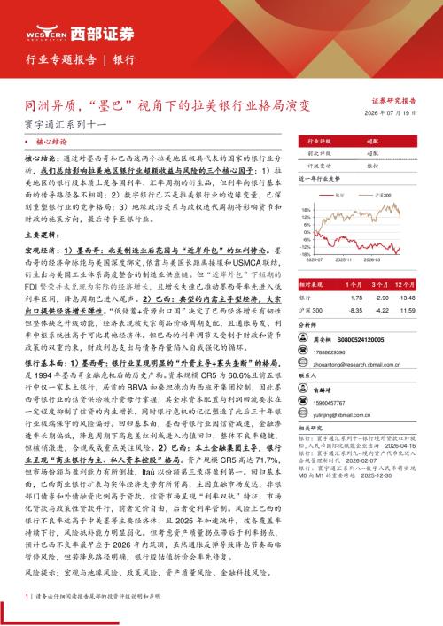 银行业寰宇通汇系列十一：同洲异质“墨巴”视角下的拉美银行业格局演变-260719（30页）.pdf