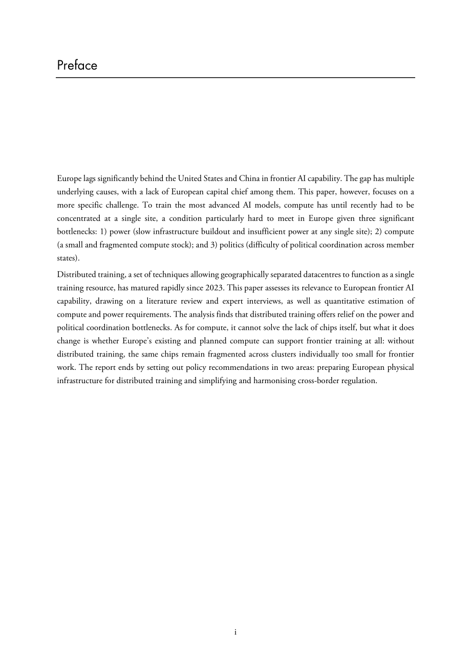 兰德公司：2026整合欧洲算力资源：分布式训练赋能欧洲前沿人工智能发展前景研究报告（英文版）（57页）.pdf_第3页