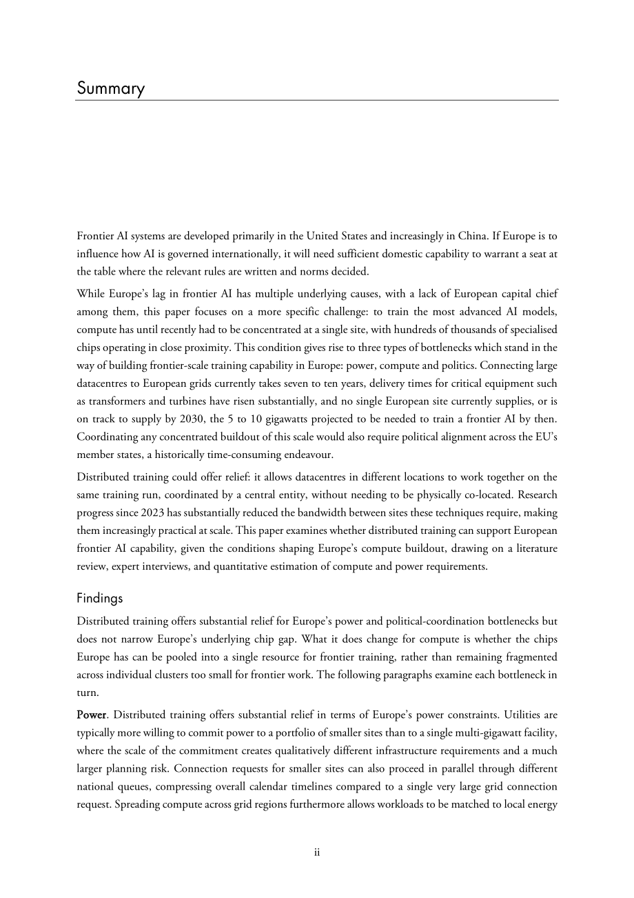兰德公司：2026整合欧洲算力资源：分布式训练赋能欧洲前沿人工智能发展前景研究报告（英文版）（57页）.pdf_第4页