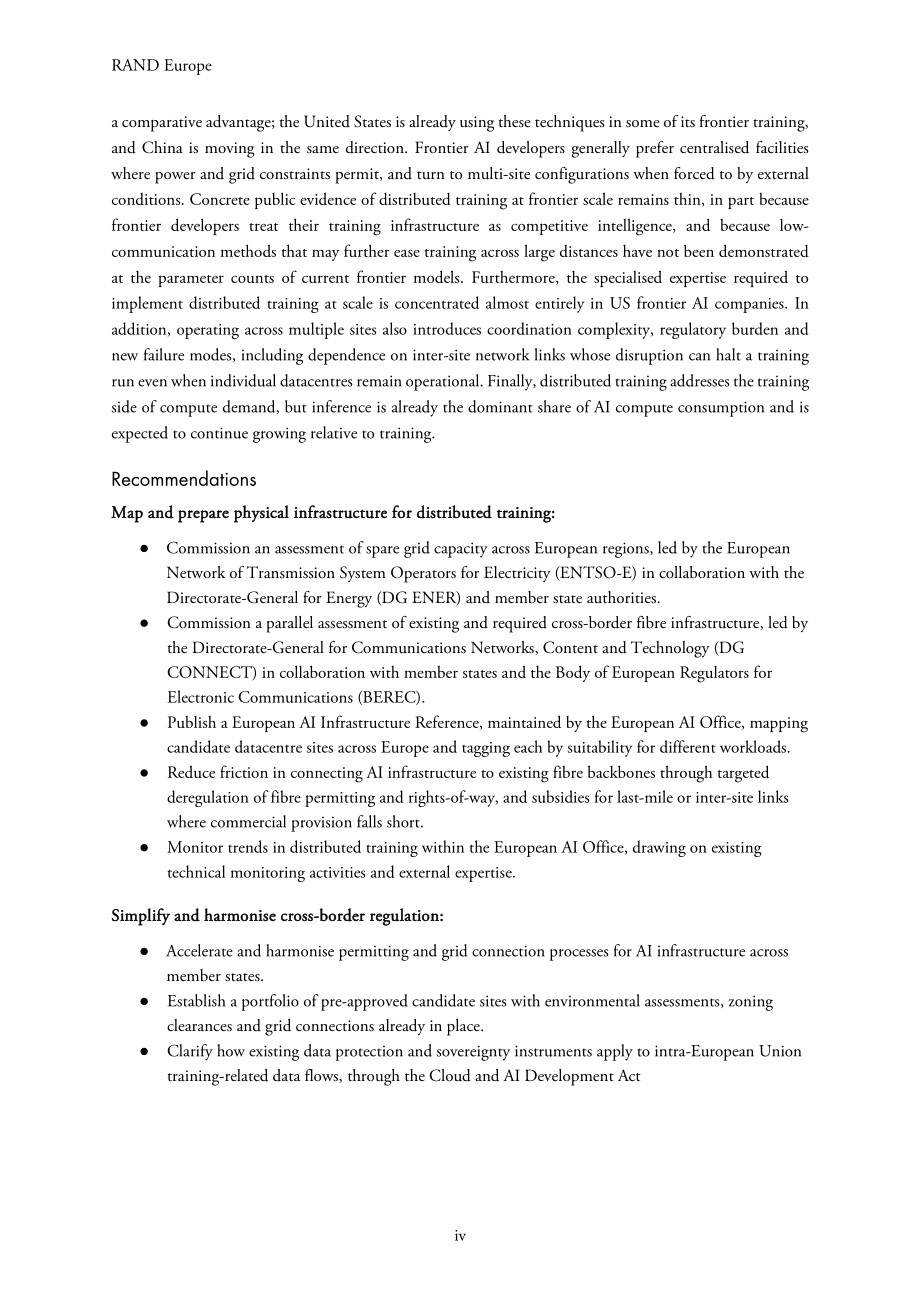 兰德公司：2026整合欧洲算力资源：分布式训练赋能欧洲前沿人工智能发展前景研究报告（英文版）（57页）.pdf_第6页