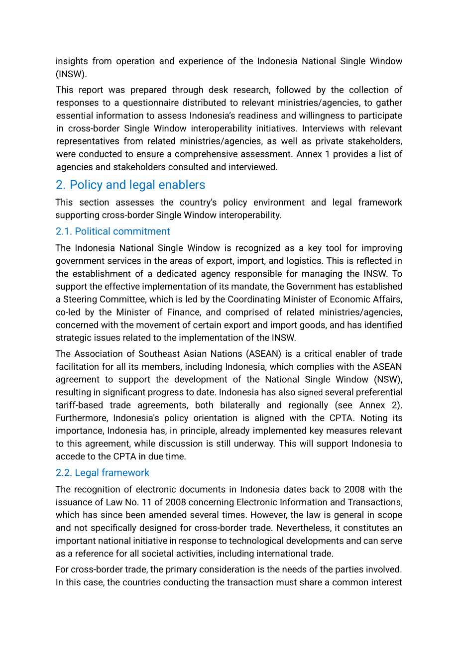 ESCAP & LNSW：2026印尼跨境单一窗口互联互通就绪度评估报告（英文版）（44页）.pdf_第12页