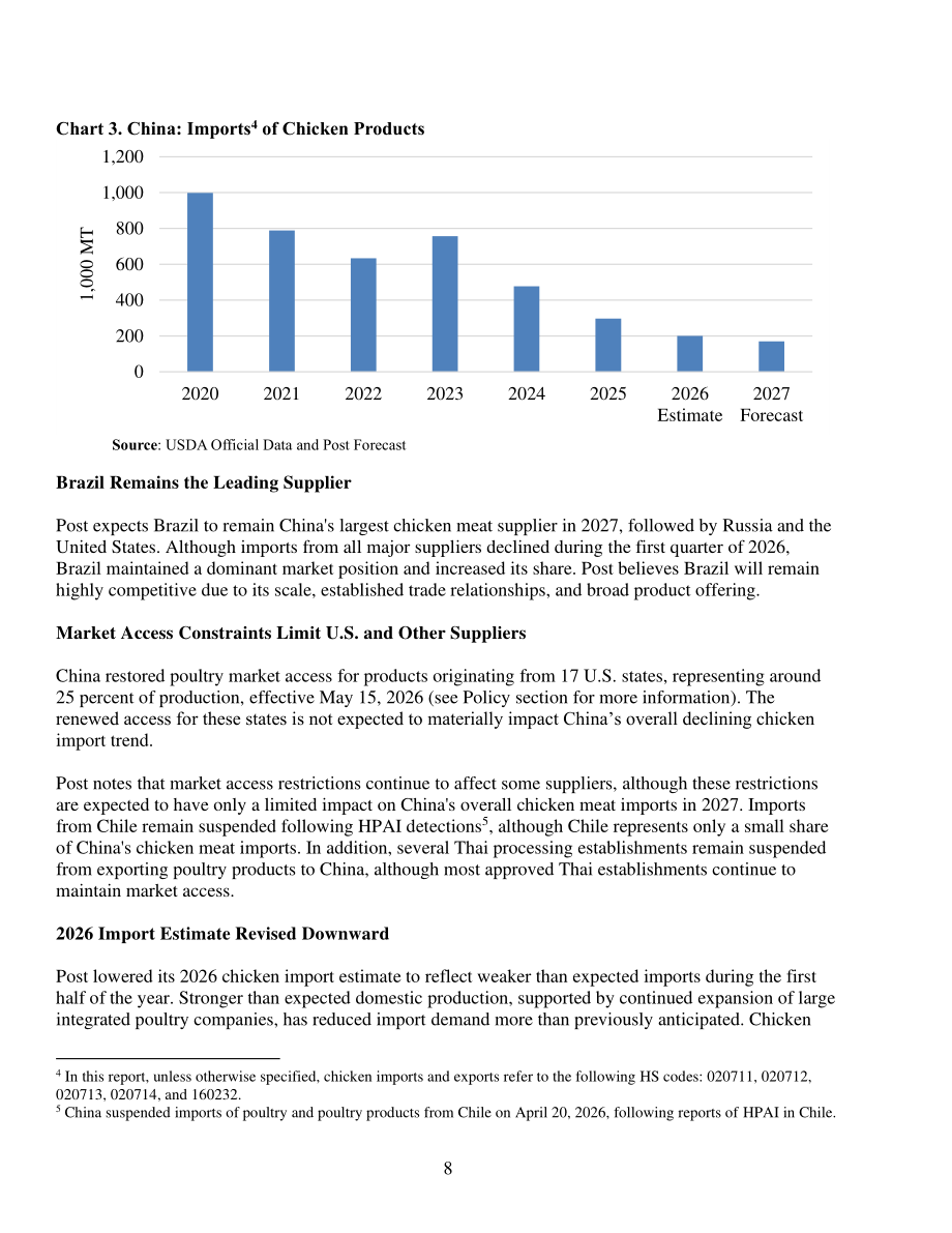 美国农业部（USDA）：2026中国家禽及产品年度报告（英文版）（14页）.pdf_第8页