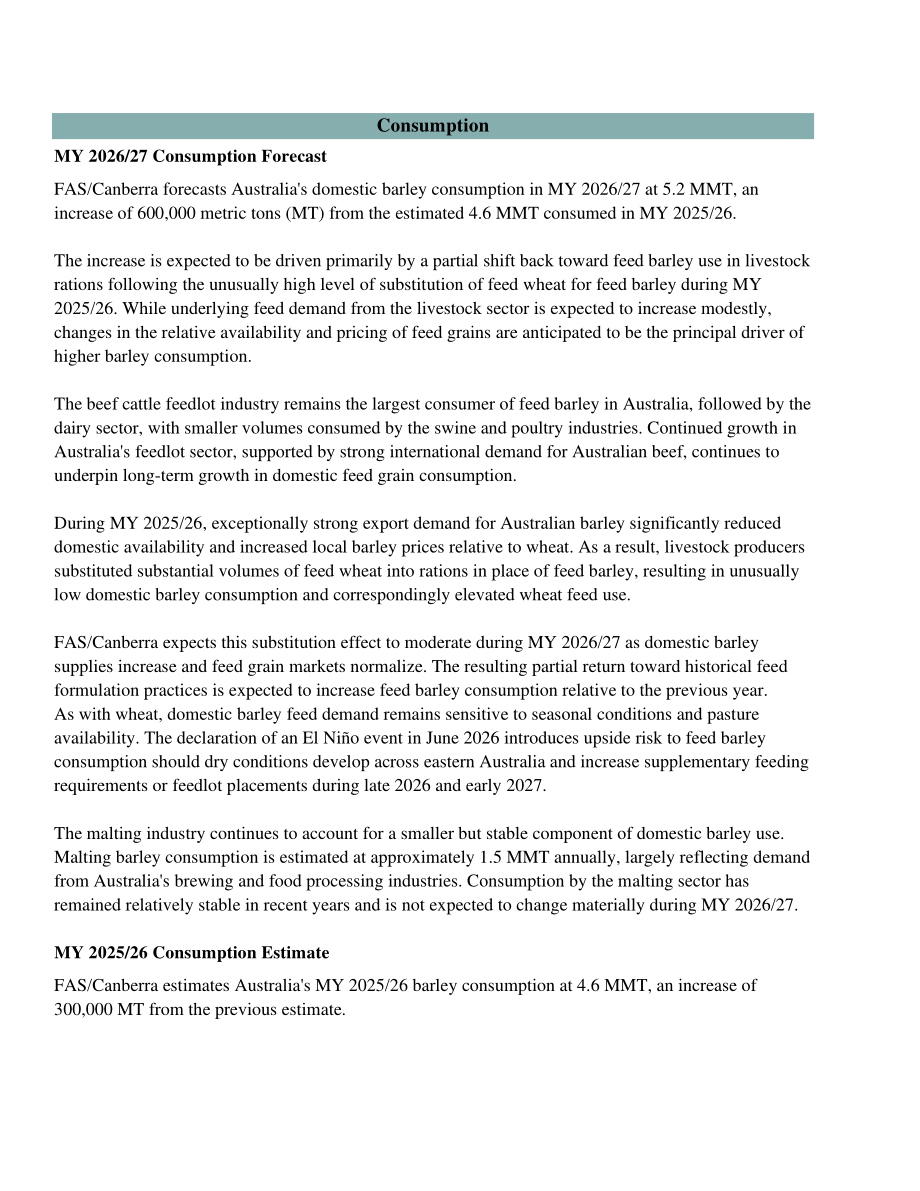 美国农业部（USDA）：2026澳大利亚谷物与饲料市场更新报告（英文版）（32页）.pdf_第15页