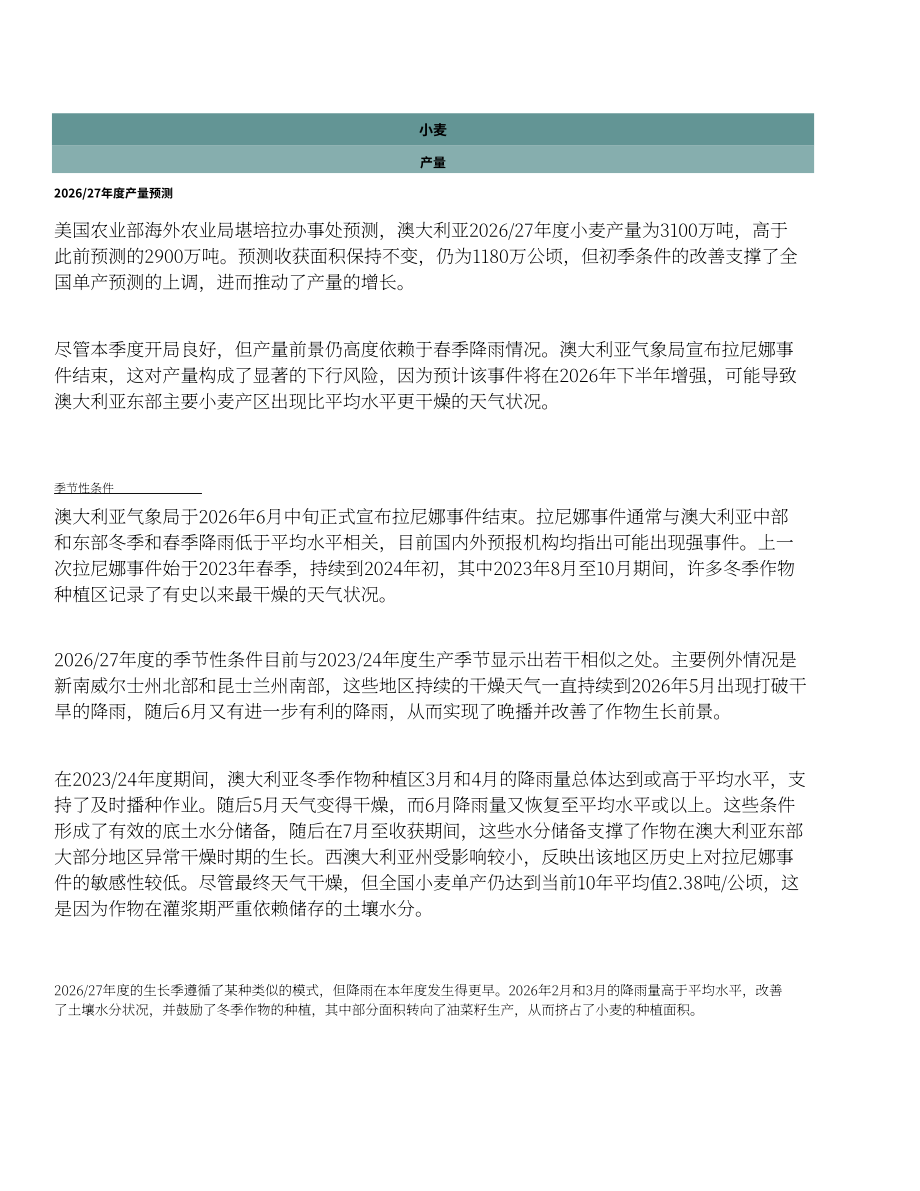 美国农业部（USDA）：2026澳大利亚谷物与饲料市场更新报告（英文版）（32页）.pdf_第3页