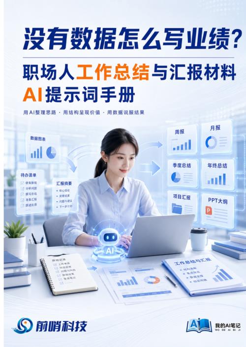 前哨AI：没有数据怎么写业绩-2026职场人工作总结与汇报材料AI提示词手册（208页）