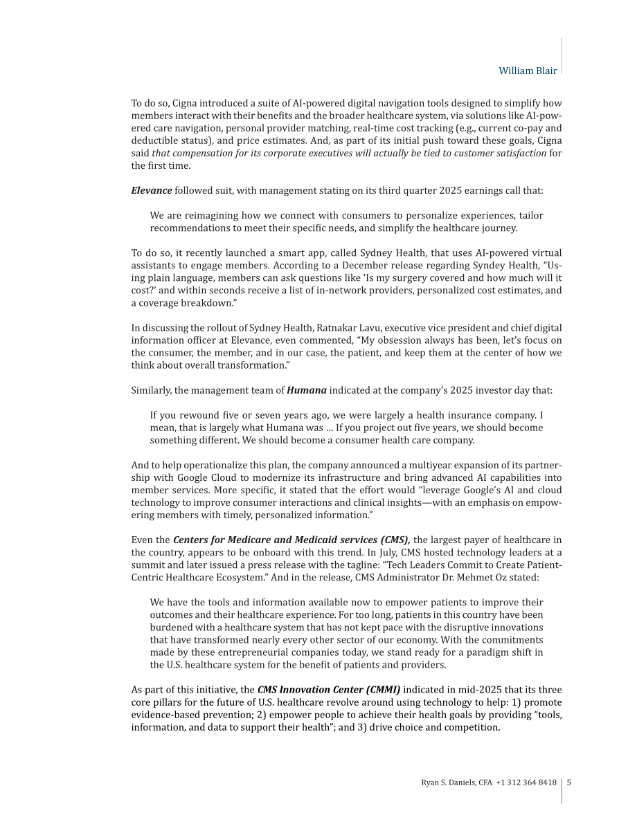 William Blair：2026以消费者为中心的医疗领域更新报告：人工智能如何重塑医疗消费体验（英文版）（70页）.pdf_第5页