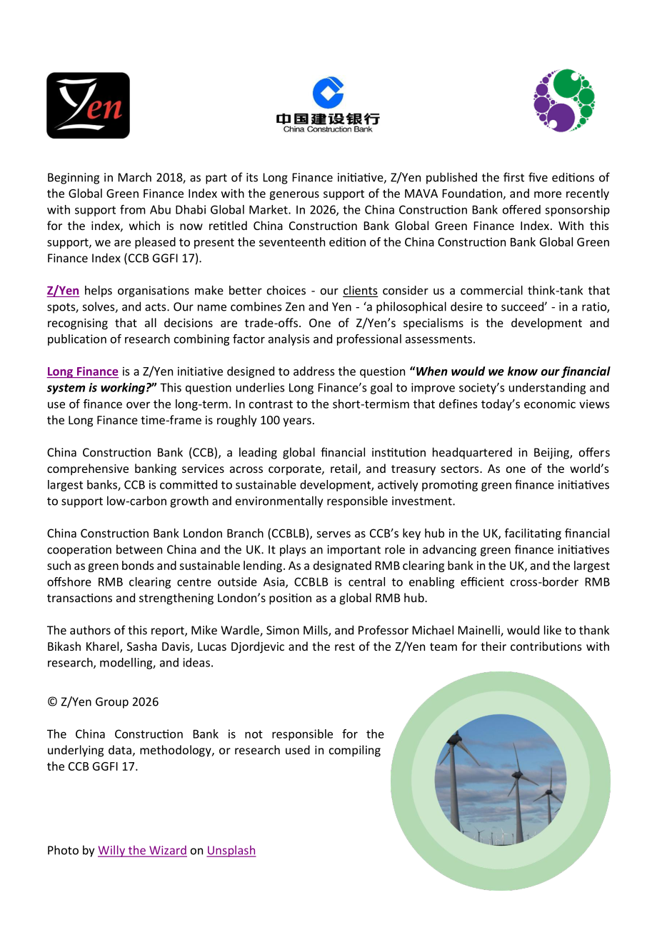 ZYen &中国建设银行：2026全球绿色金融指数报告（第17期）（英文版）（73页）.pdf_第2页