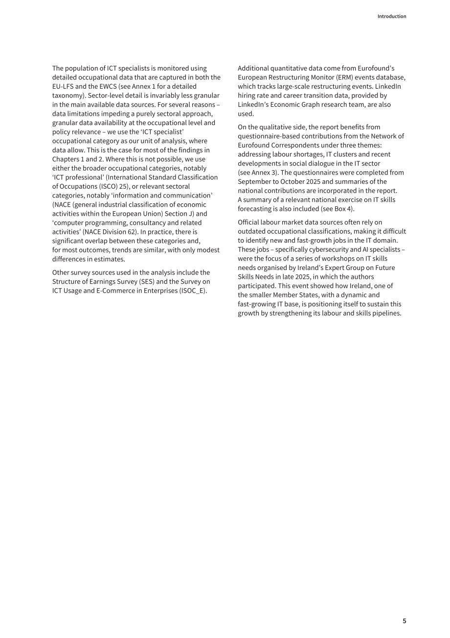 Eurofound：2026聚焦 IT 行业：欧盟数字劳动力发展演变研究报告（英文版）（78页）.pdf_第11页