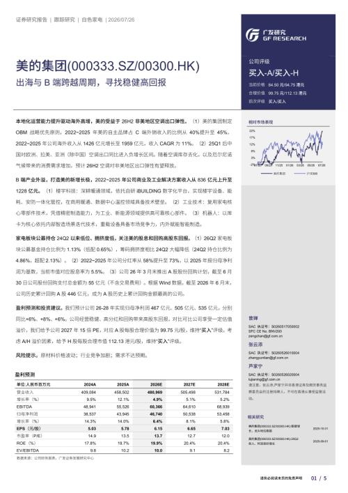 美的集团(000333)-A股公司研究报告：出海与B端跨越周期寻找稳健高回报-260726（5页）.pdf