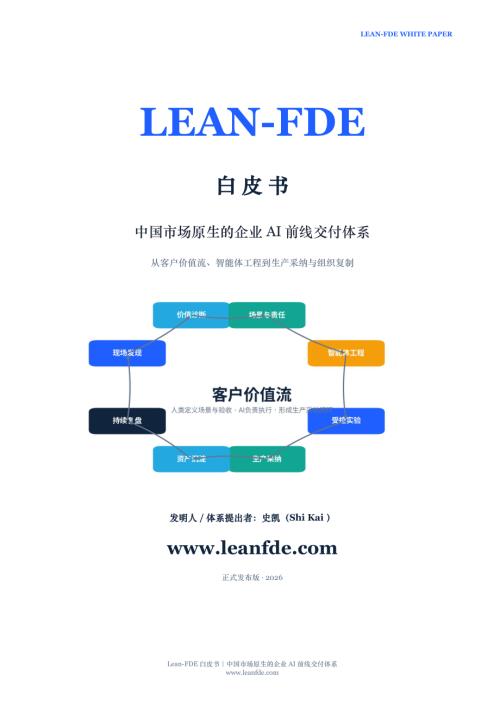 Lean-FDE：2026 Lean-FDE白皮书：中国市场原生企业AI前线交付体系（31页）.pdf