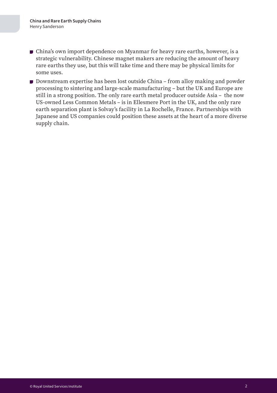 RUSI：2026中国与稀土供应链研究报告：出口管制、两用物项治理及英国供应链风险（英文版）（42页）.pdf_第6页
