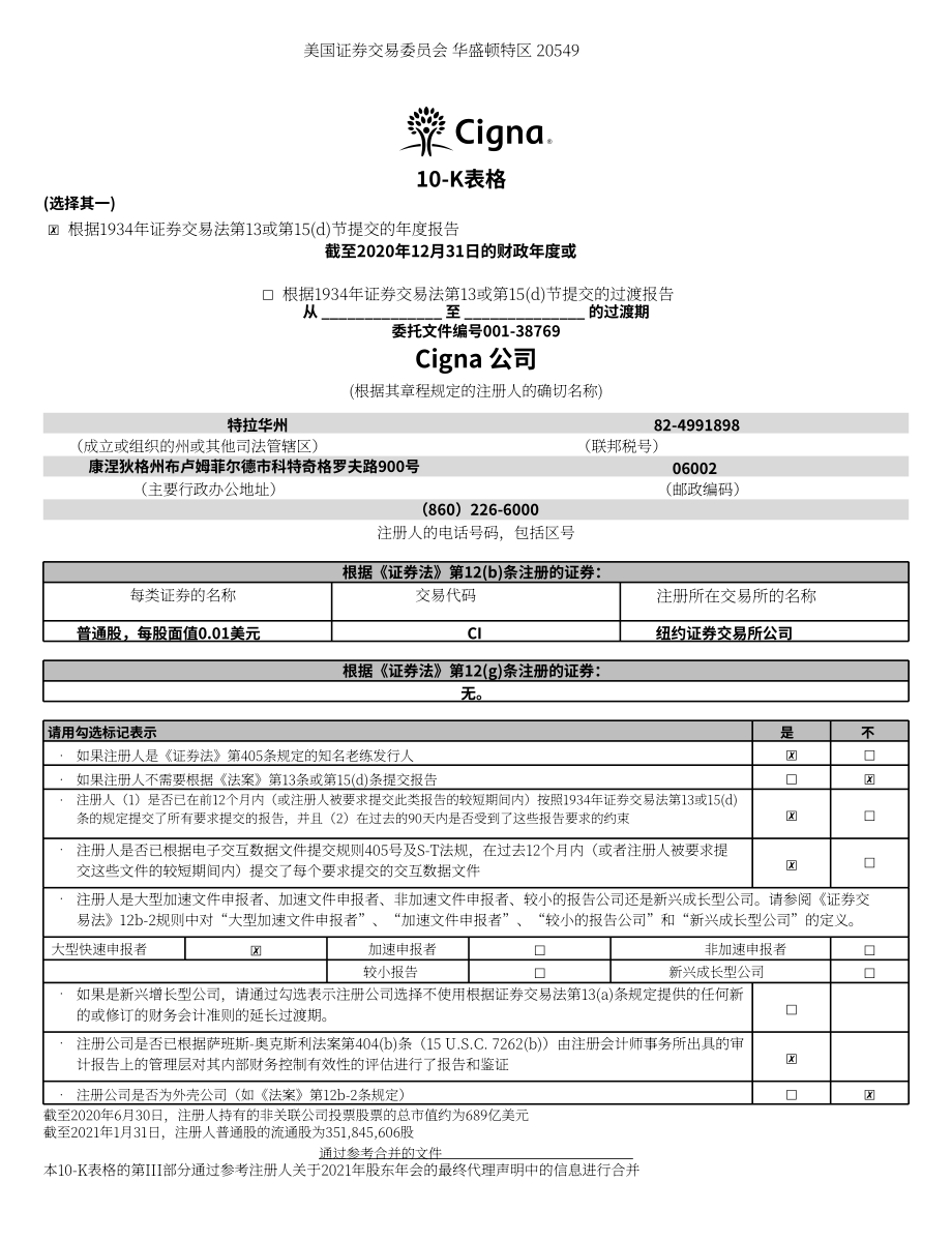 信诺（CIGNA）2020年年度报告（英文版）（196页）.pdf_第15页