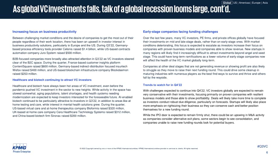 毕马威（KPMG）：风投脉搏-2022年第三季度全球风投趋势分析报告（英文版）（94页）.pdf_第6页