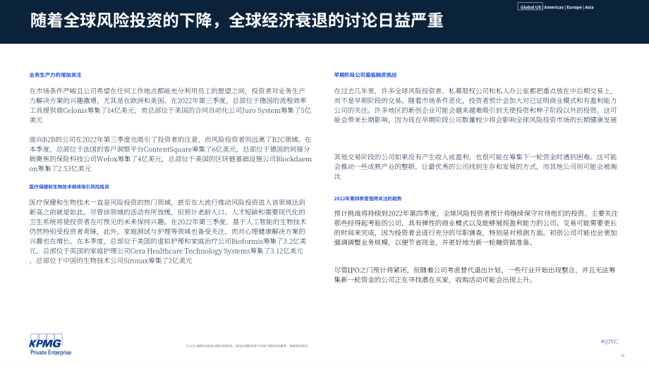 毕马威（KPMG）：风投脉搏-2022年第三季度全球风投趋势分析报告（英文版）（94页）.pdf_第6页