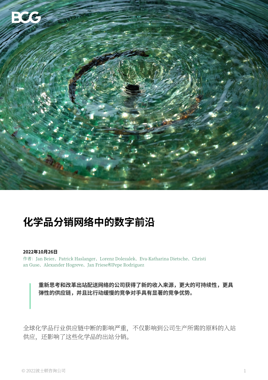 波士顿咨询（BCG）：化学品分销网络的数字前沿（英文版）（19页）.pdf_第1页