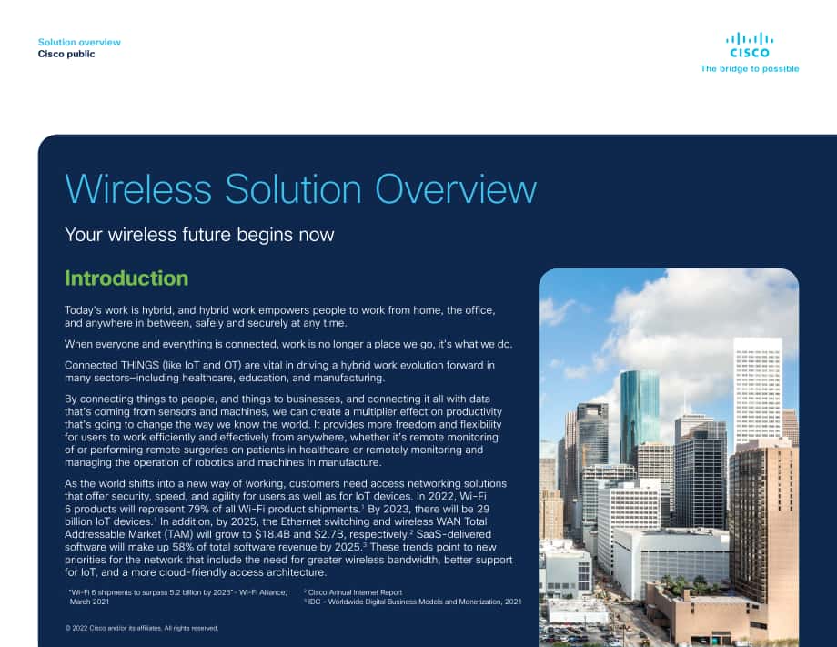 思科（Cisco）：2022年无线解决方案概述报告（英文版）（7页）.pdf_第1页