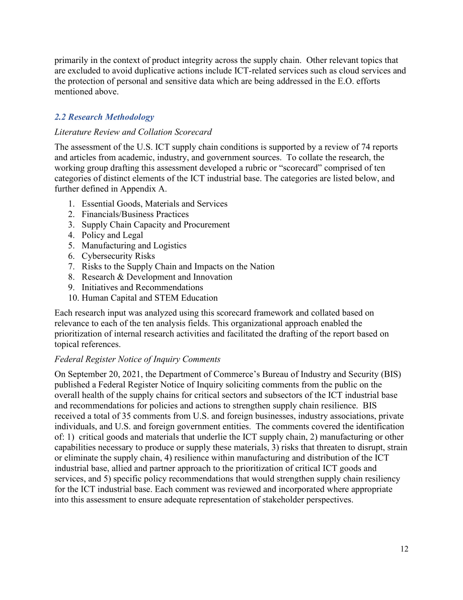 DOC&DHS：美国ICT产业关键供应链评估报告（英文版）（87页）.pdf_第12页