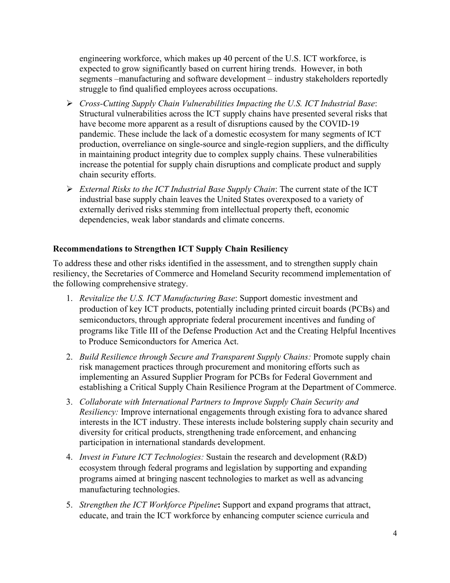 DOC&DHS：美国ICT产业关键供应链评估报告（英文版）（87页）.pdf_第4页