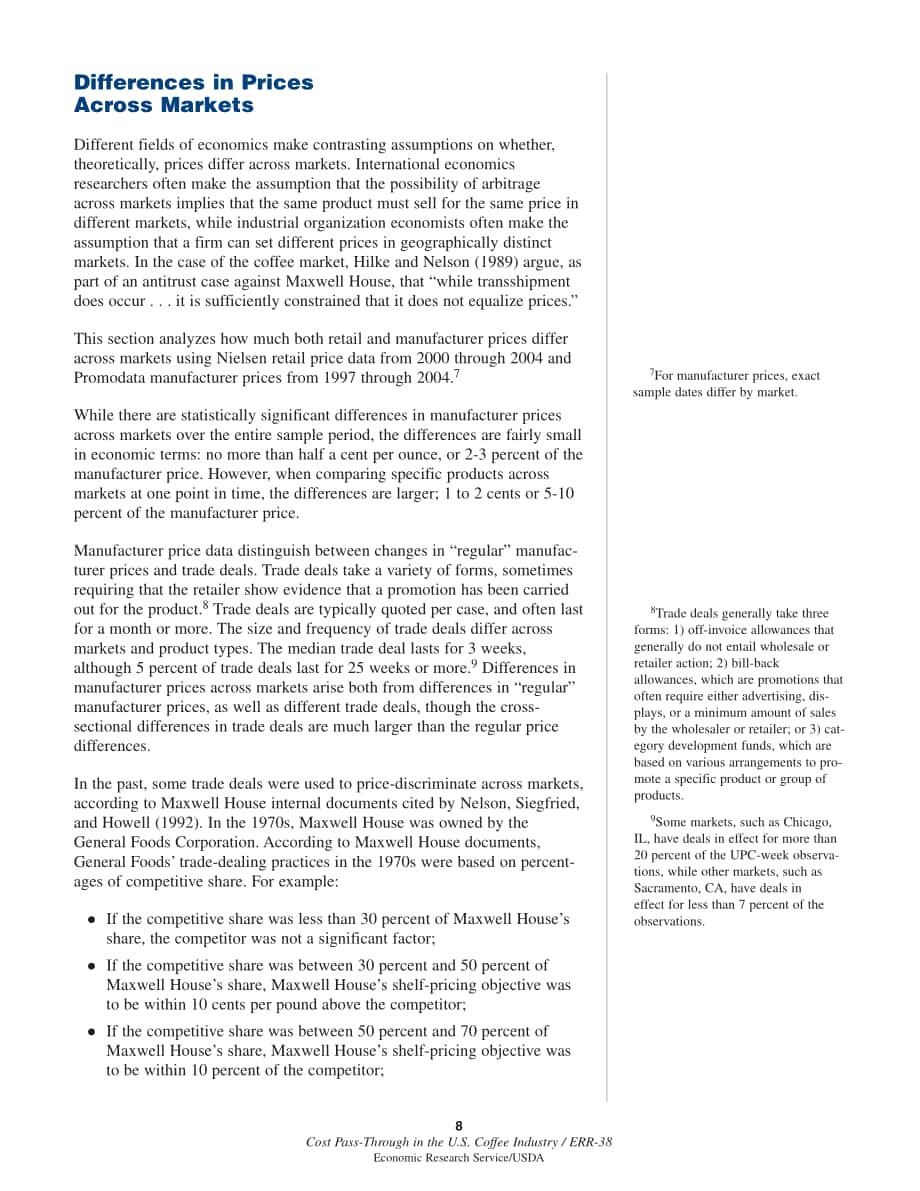 美国农业部（USDA）：美国咖啡行业的成本转嫁研究报告（英文版）（28页）.pdf_第14页