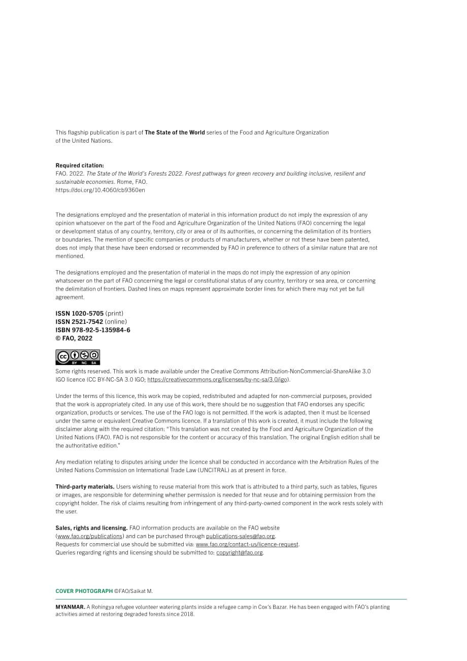 FAO：2022年世界森林状况报告（英文版）（166页）.pdf_第2页