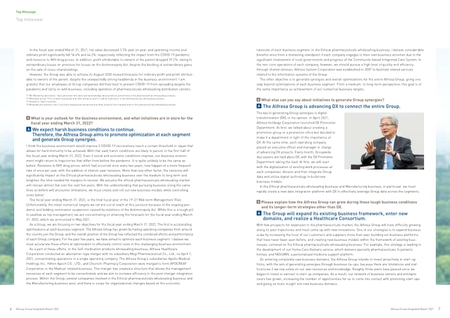 阿弗瑞萨控股公司（ALFRESA HOLDINGS）2021年年度报告（英文版）（43页）.pdf_第5页