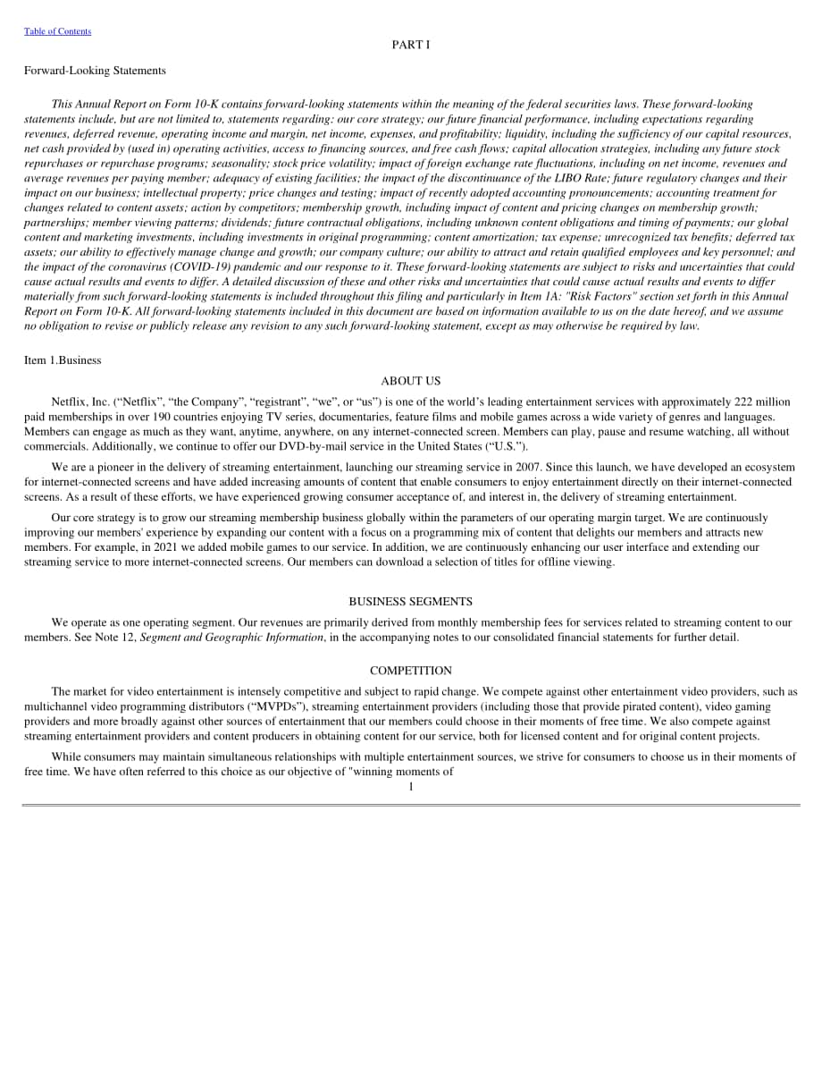 奈飞公司 Netflix, Inc. (NFLX)2021年年度报告（英文版）（92页）.pdf_第3页