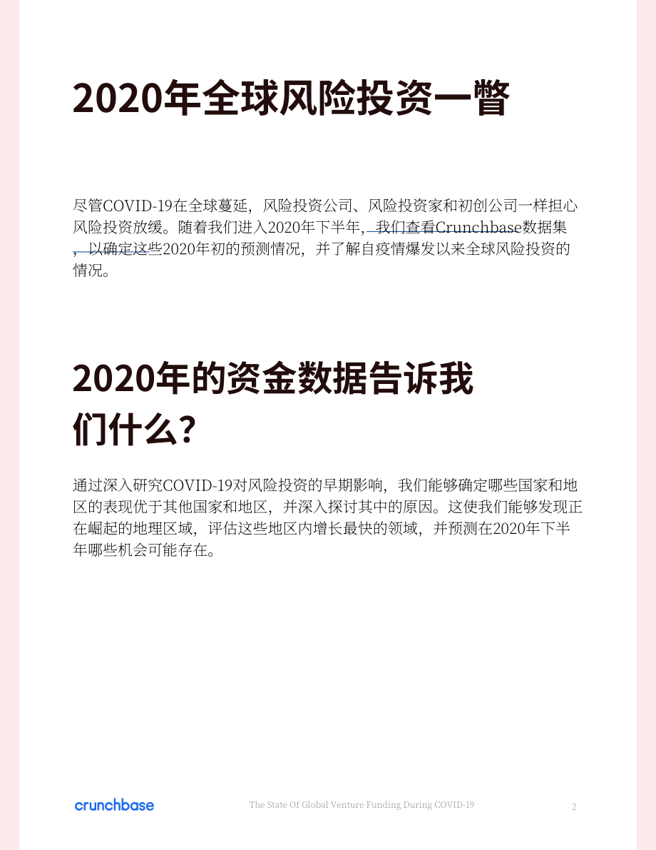 Crunchbase：COVID-19 期间的全球风险投资状况分析报告（英文版）（33页）.pdf_第2页