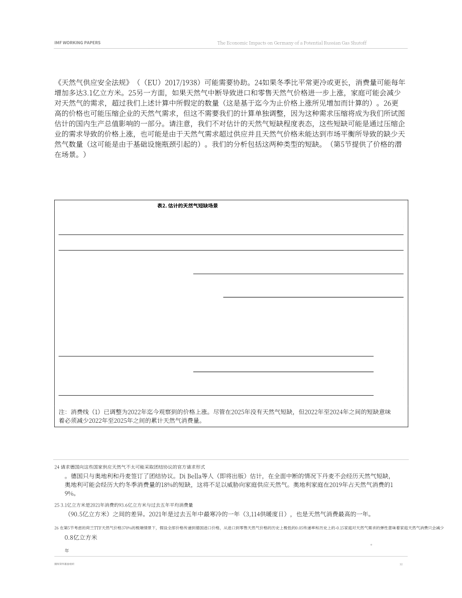 国际货币基金组织（IMF）：俄罗斯天然气供应的不确定性对德国的经济影响（英文版）（31页）.pdf_第12页