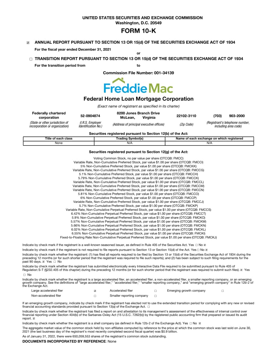 房地美（FREDDIE MAC）2021年年度报告（英文版）（352页）.pdf_第1页