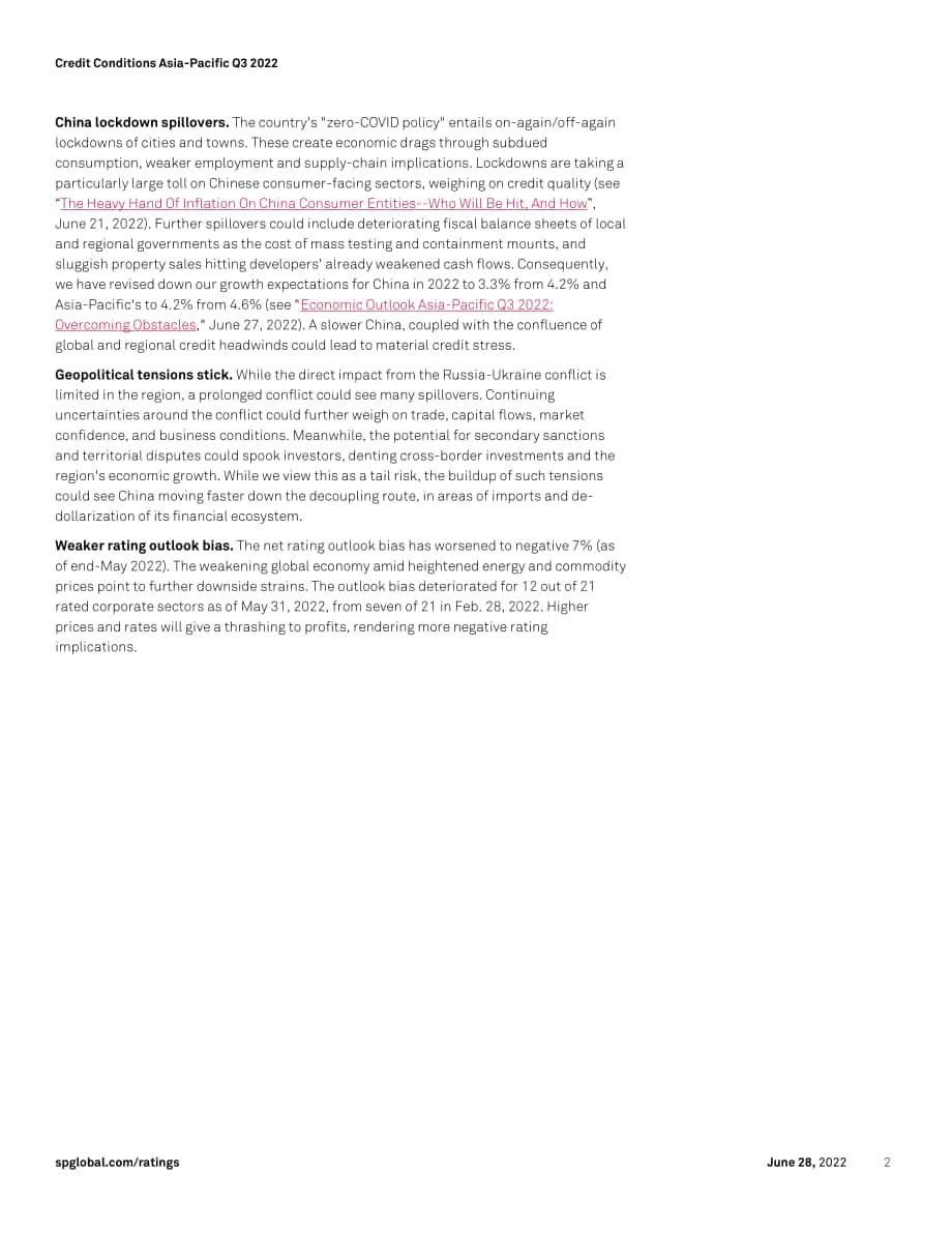 标普全球（S&P Global）：2022年第三季度亚太地区信贷状况报告（英文版）（24页）.pdf_第2页