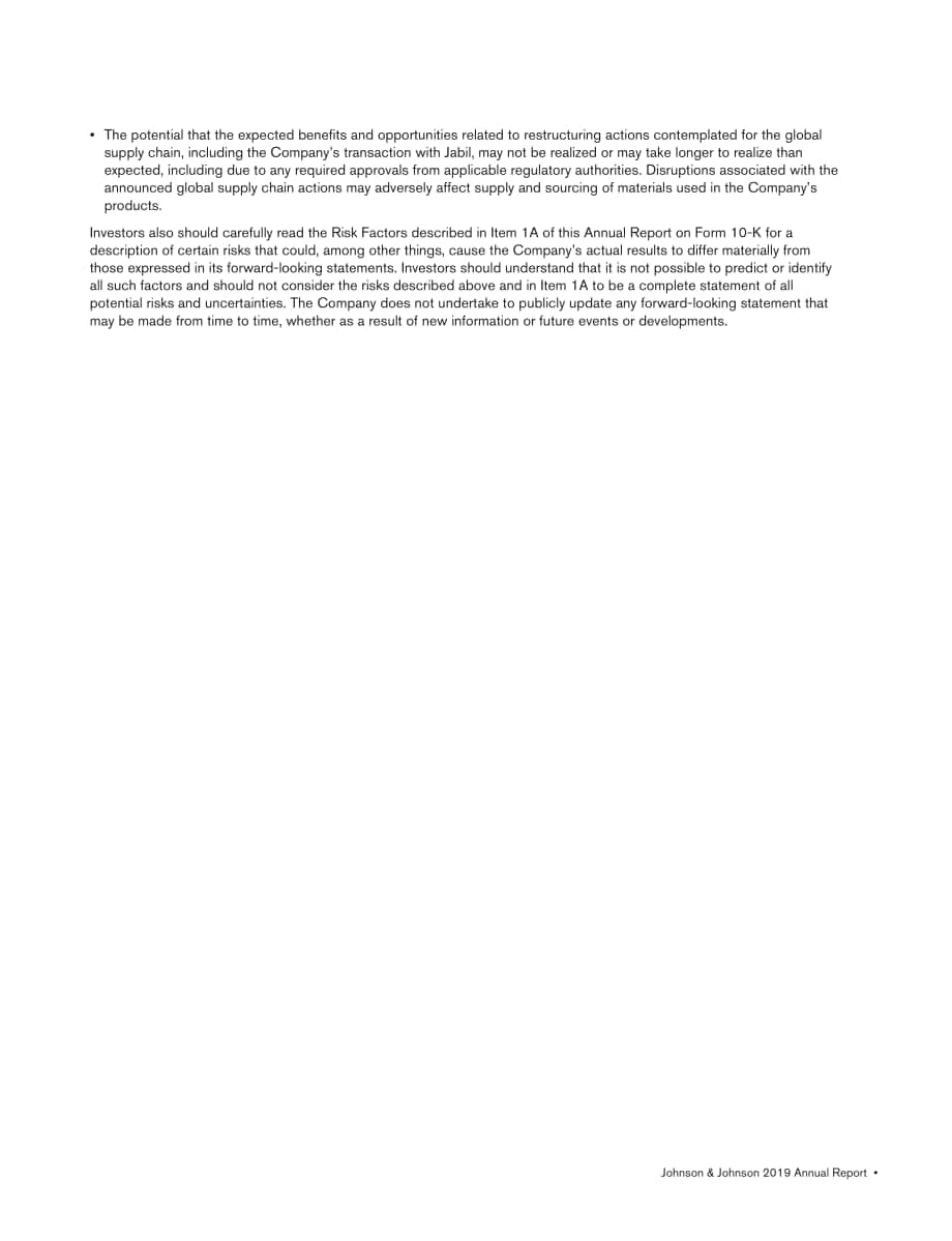 强生Johnson &ampamp Johnson（JNJ）2019年年度报告「NYSE」（英文版）（144页）.pdf_第15页