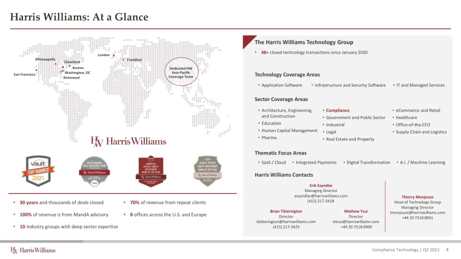 Harris Williams：2022Q2合规技术行业更新报告-环境、健康与安全（EHS）和供应链风险管理（SCRM）（英文版）（15页）.pdf_第9页