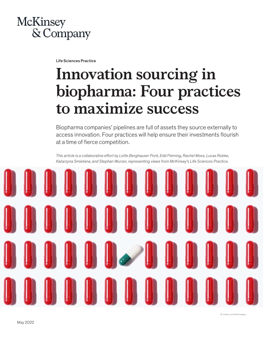麦肯锡（McKinsey）：2022年生物制药企业四大创新策略分析报告（英文版）（9页）.pdf_第1页