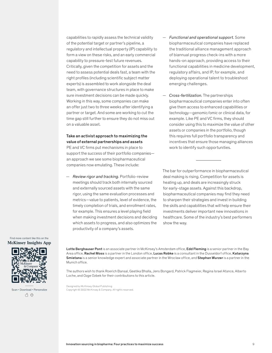 麦肯锡（McKinsey）：2022年生物制药企业四大创新策略分析报告（英文版）（9页）.pdf_第9页