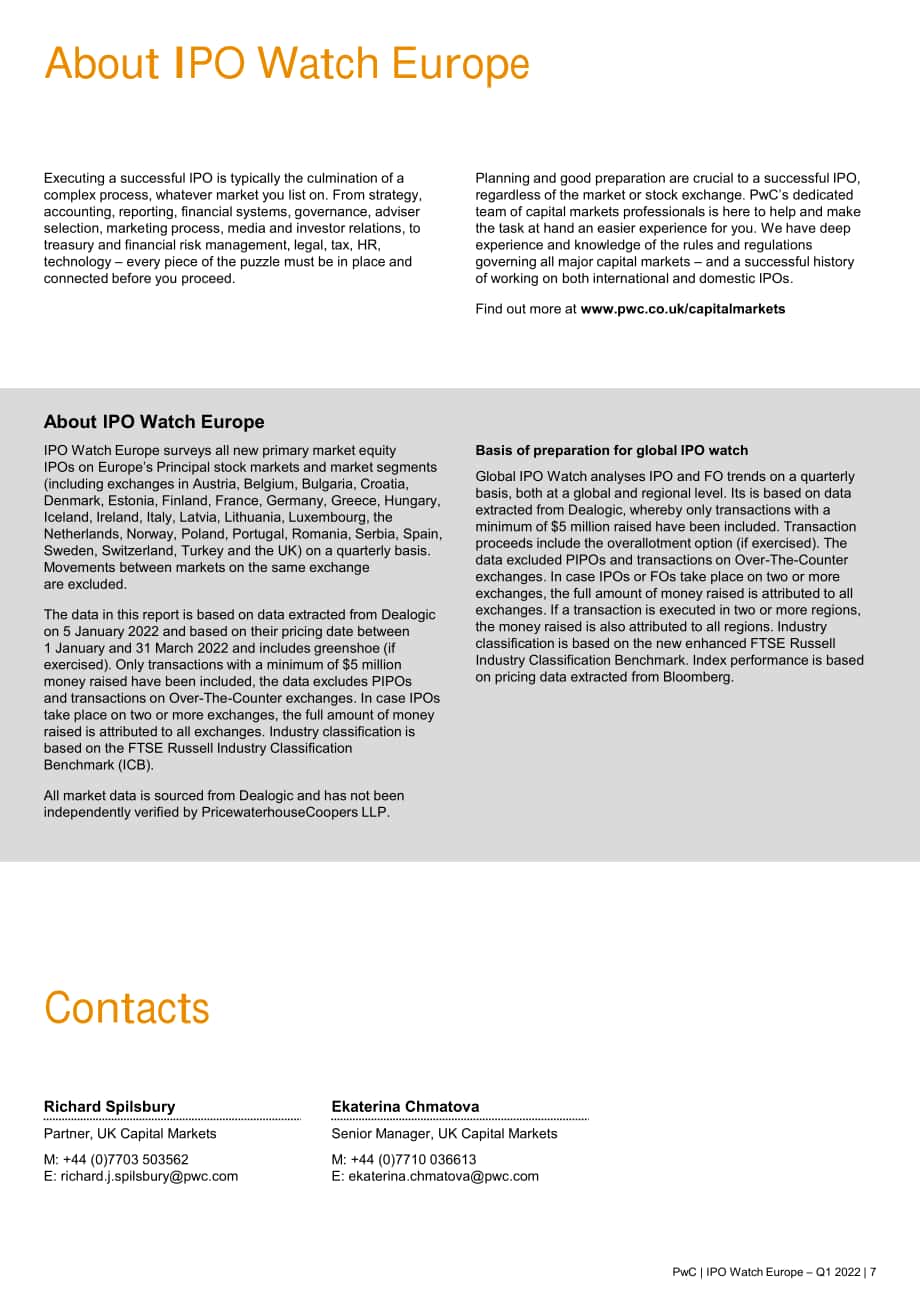 普华永道（PwC）：2022年第一季度欧洲IPO观察报告（英文版）（8页）.pdf_第7页