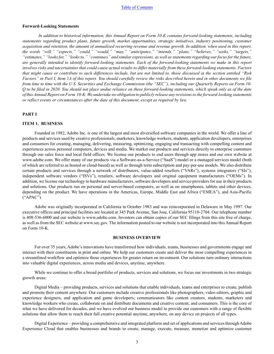Adobe Inc.（ADBE） 2019财年年度报告「NASDAQ」（英文版）（113页）.pdf_第3页