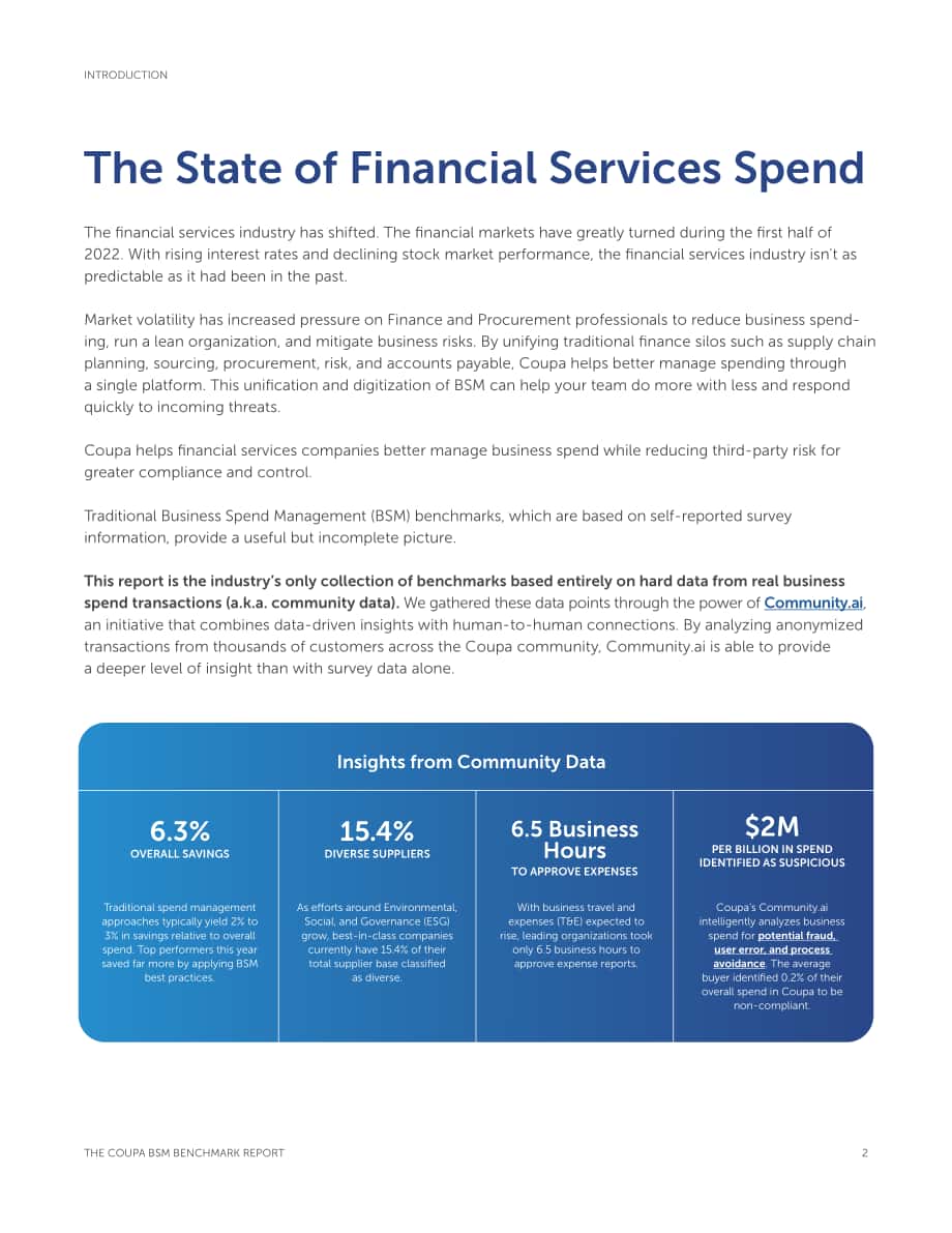 Coupa：2022年金融服务业务支出管理基准报告（英文版）（23页）.pdf_第2页