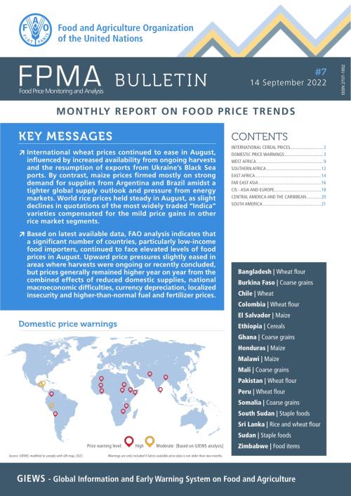 联合国粮农组织（FAO）： 2022年9月全球食品价格趋势报告（英文版）（24页）.pdf